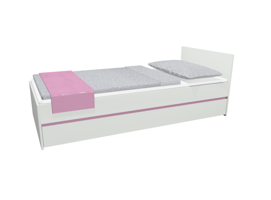Dětská postel se šuplíkem - CITY 200x90 cm - růžová