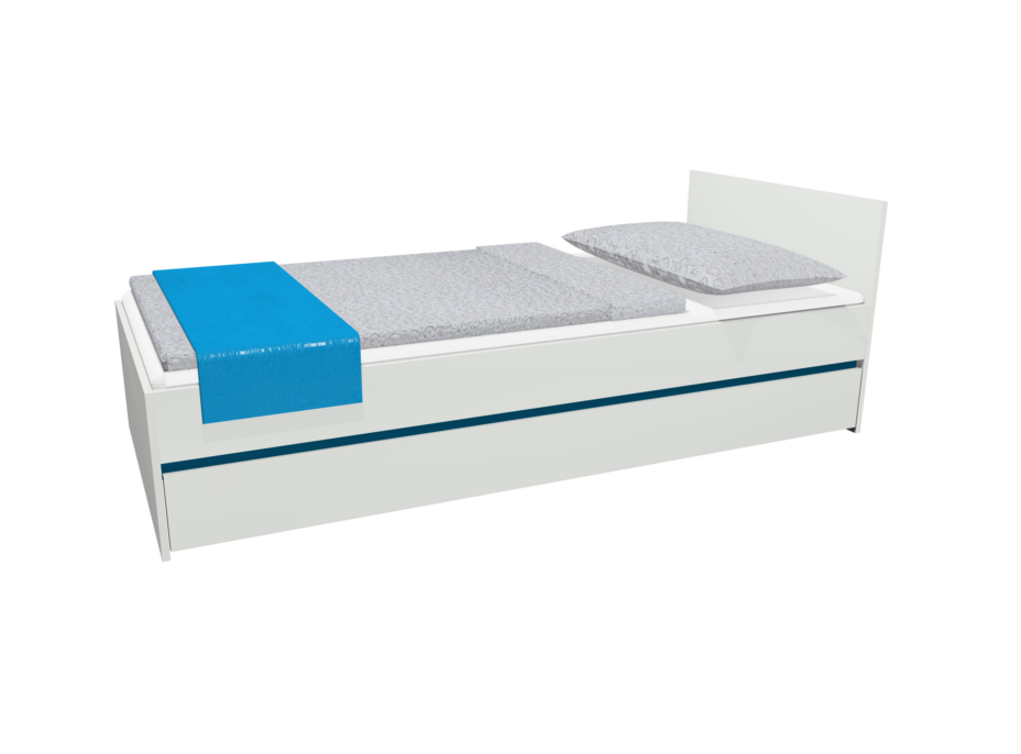 Dětská postel se šuplíkem - CITY 200x90 cm - tmavě modrá