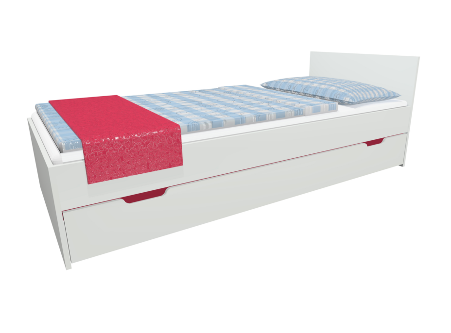 Dětská postel se šuplíkem - MODERN 200x90 cm - červená