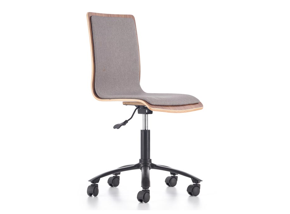 Dětská otočná židle JACK šedá/ořech