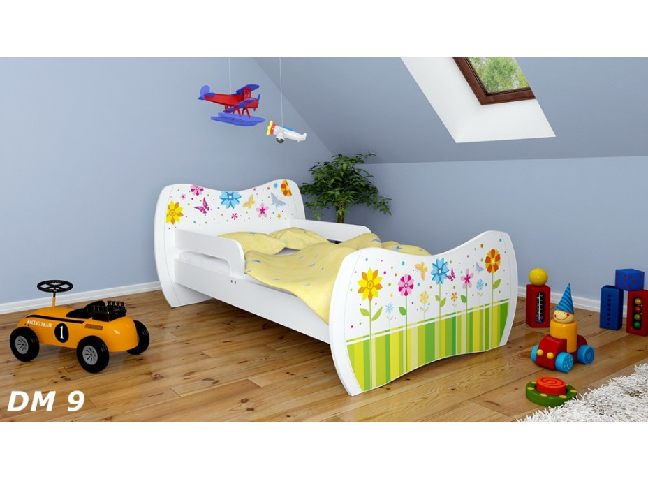 Dětská postel bez šuplíku 140x70cm ROZKVETLÁ LOUKA + matrace ZDARMA!