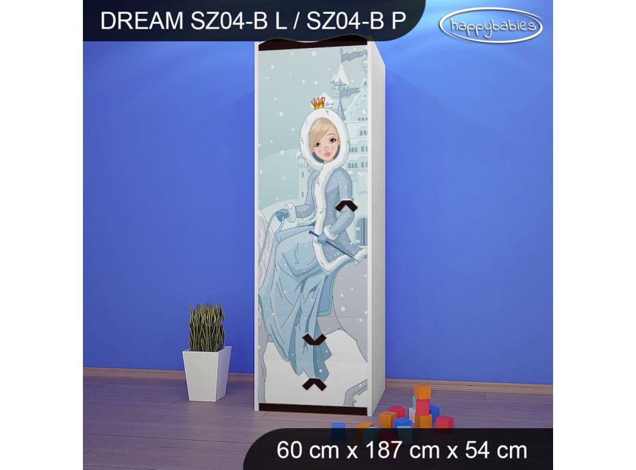 Dětská skříň LEDOVÁ PRINCEZNA - TYP 4B