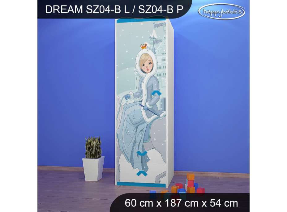 Dětská skříň LEDOVÁ PRINCEZNA - TYP 4B