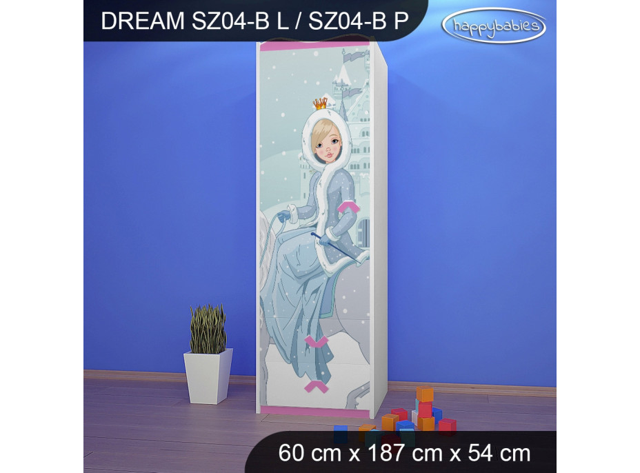 Dětská skříň LEDOVÁ PRINCEZNA - TYP 4B