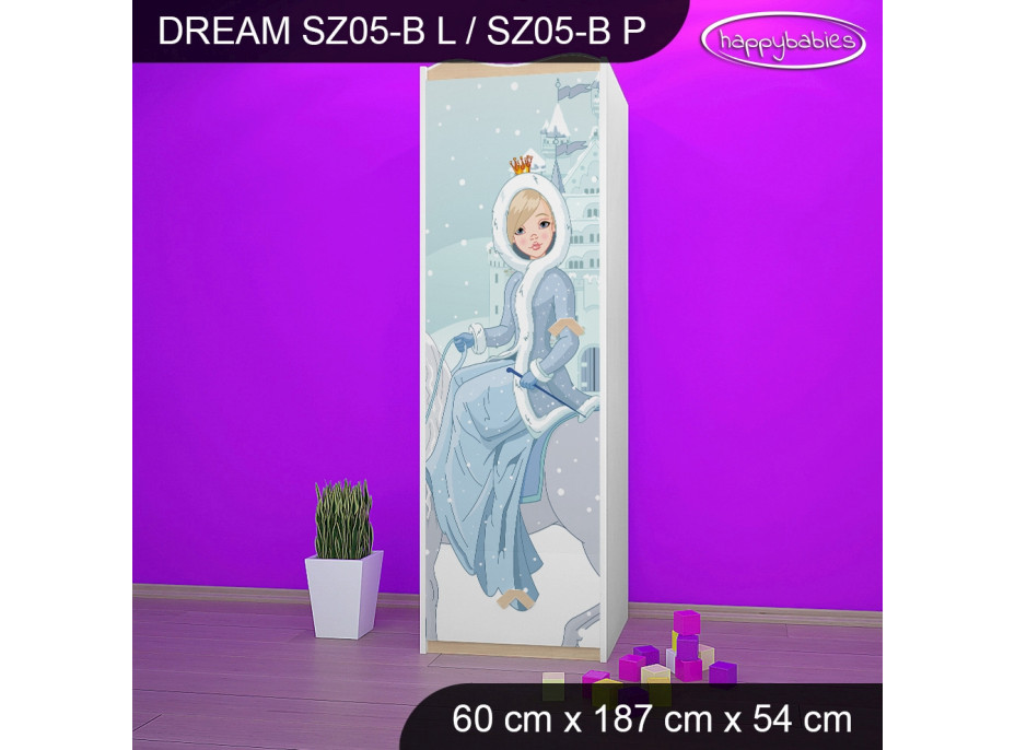 Dětská skříň LEDOVÁ PRINCEZNA - TYP 5B