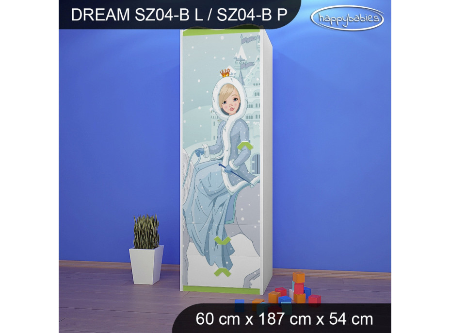 Dětská skříň LEDOVÁ PRINCEZNA - TYP 4B