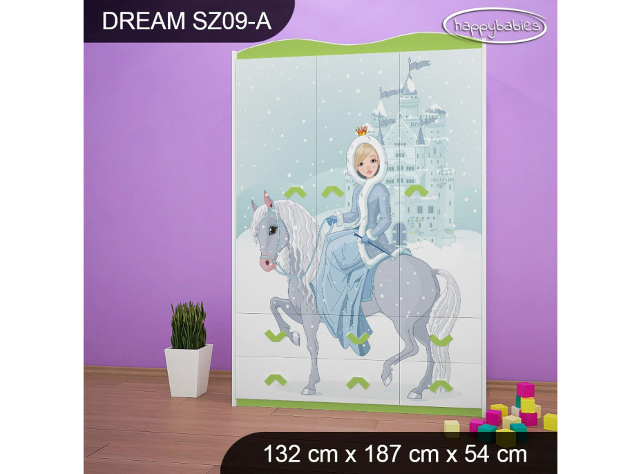 Dětská skříň LEDOVÁ PRINCEZNA - TYP 9A