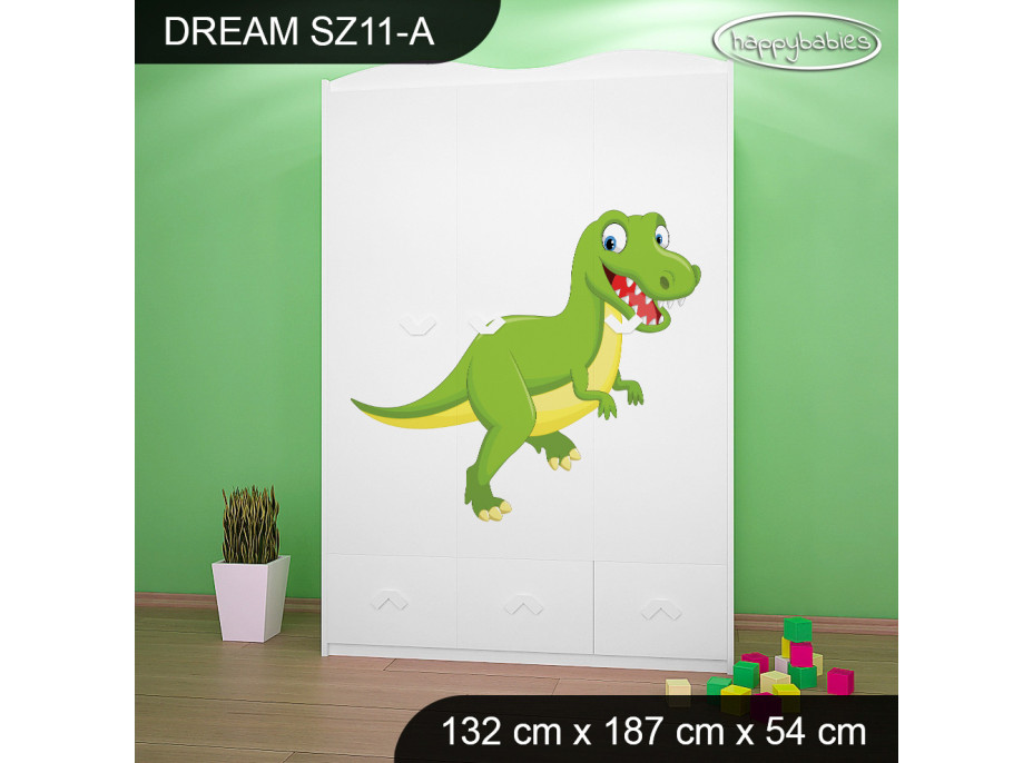 Dětská skříň DINOSAUŘI - TYP 11A