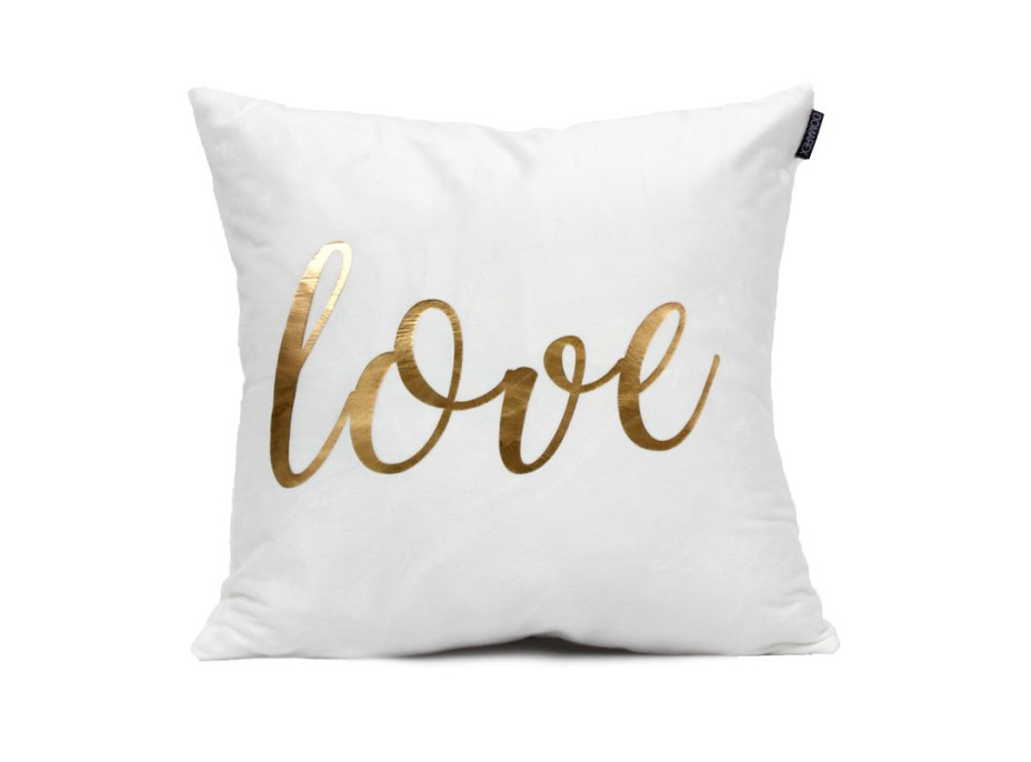 Polštář GOLD LOVE - nápis love