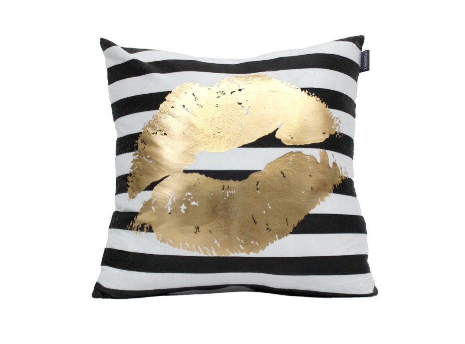 Polštář GOLD LOVE - líbající ústa