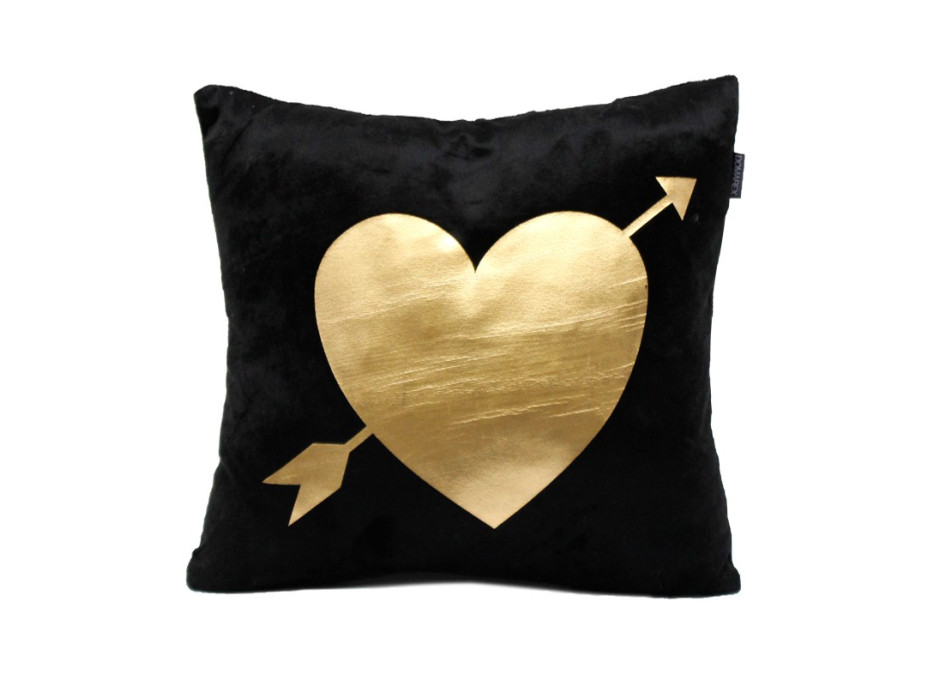 Polštář GOLD DREAM - srdce se šípem