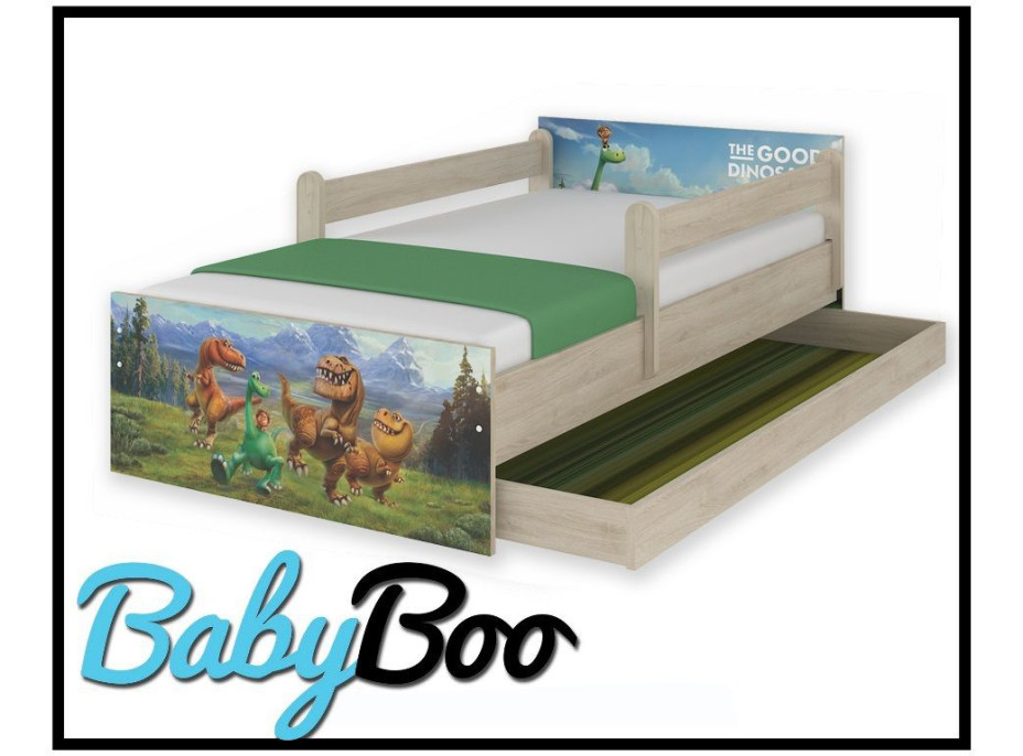 Dětská postel MAX se šuplíky Disney - DINOSAUŘI 160x80 cm