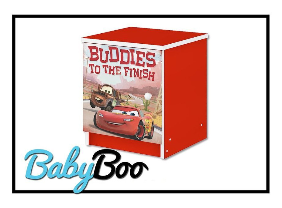 Dětský noční stolek Disney - CARS červený