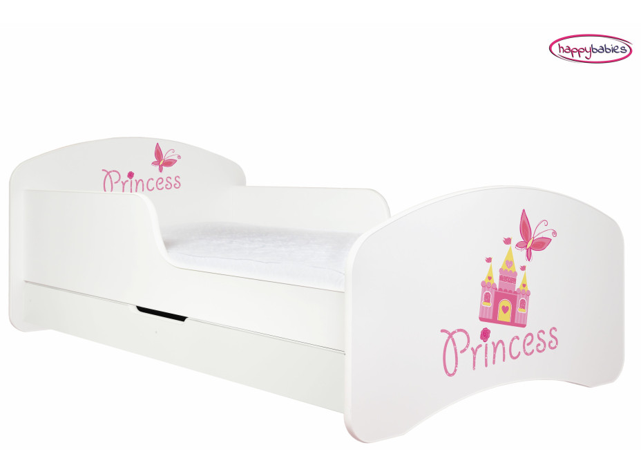 Dětská postel se šuplíkem 140x70cm PRINCESS + matrace ZDARMA!