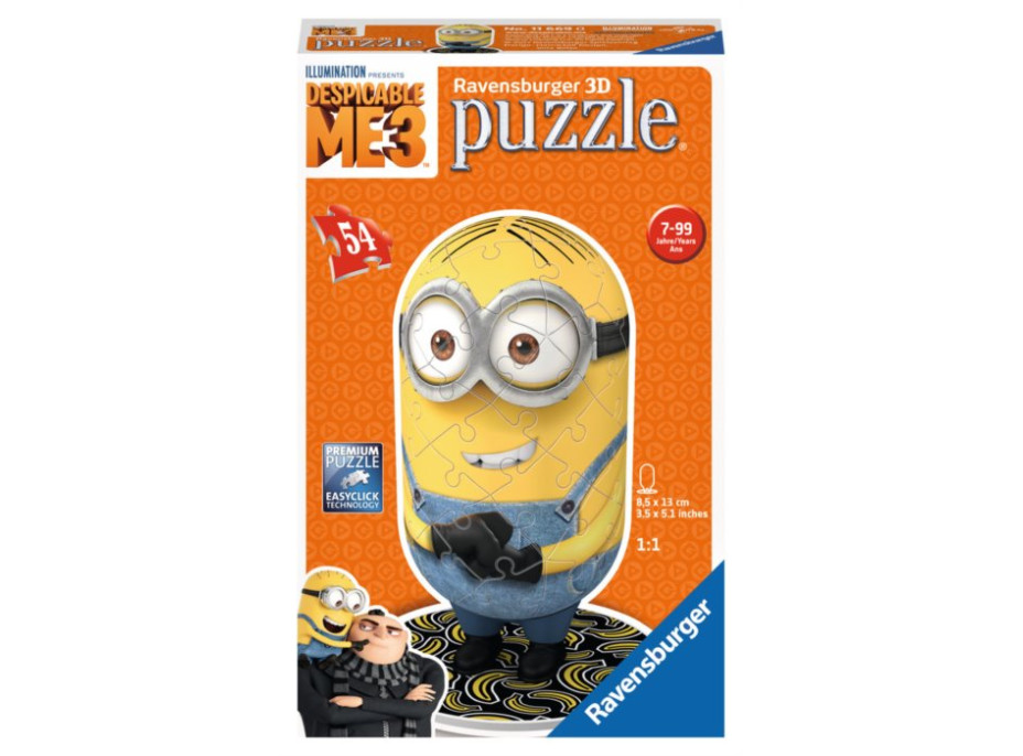 RAVENSBURGER 3D puzzle Mimoni: Mimoň v montérkách 54 dílků