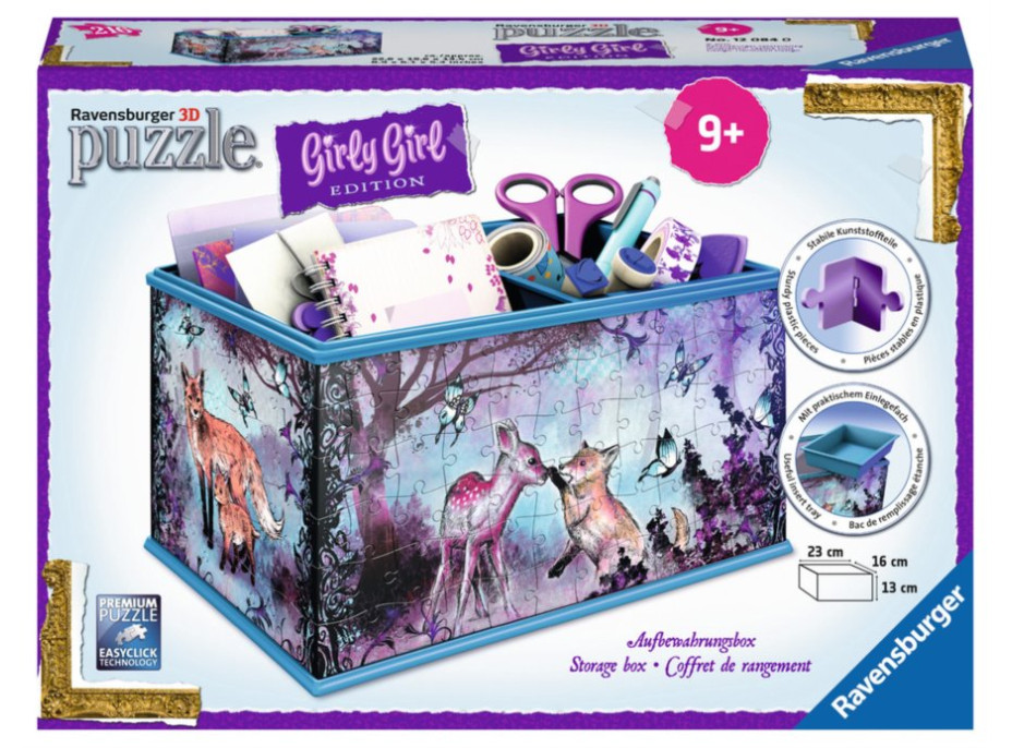3D puzzle: úložný box Zvířátka - 216 dílků