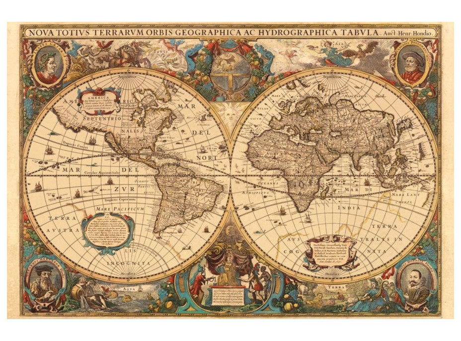 Puzzle Historická mapa r.1630 - 5000 dílků