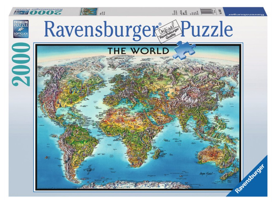 Puzzle Mapa světa - 2000 dílků
