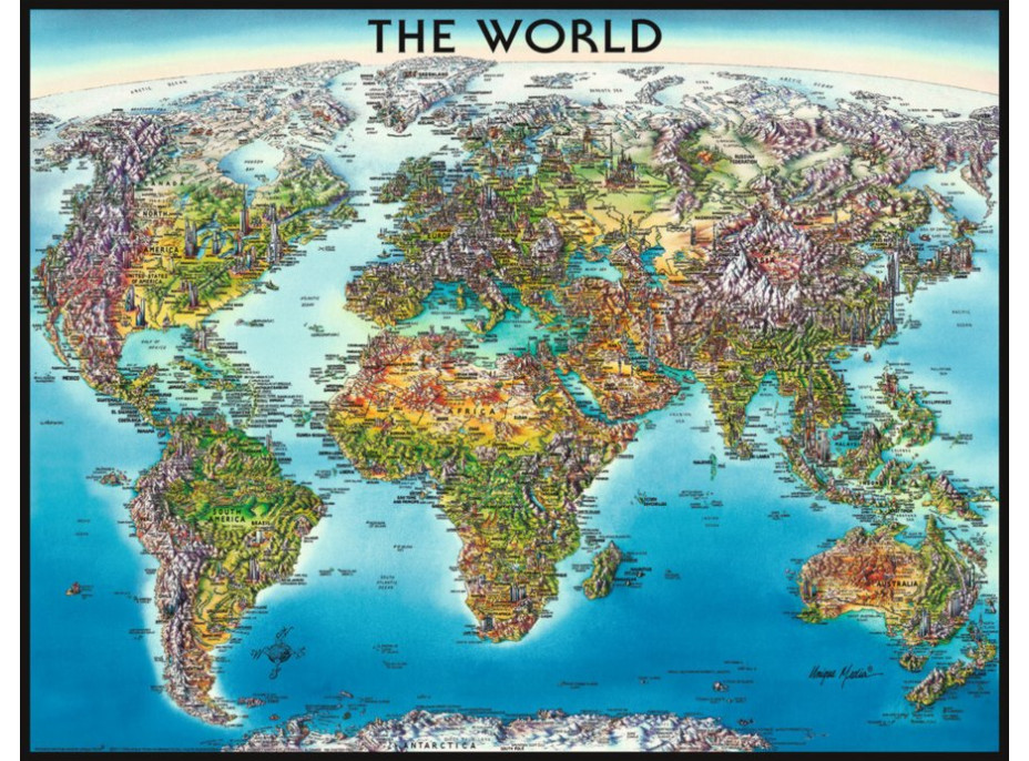 Puzzle Mapa světa - 2000 dílků
