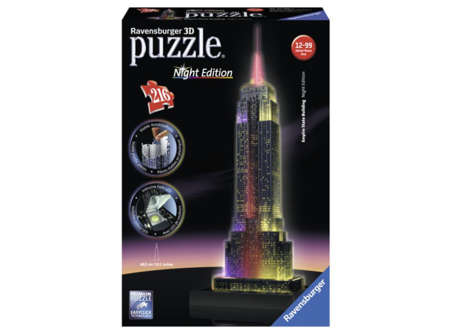 Svítící 3D puzzle Empire State Building - 216 dílků