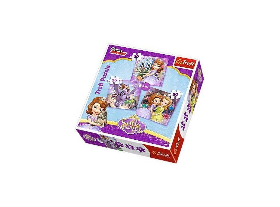 TREFL Puzzle Sofie První: S přáteli 3v1 (20,36,50 dílků)