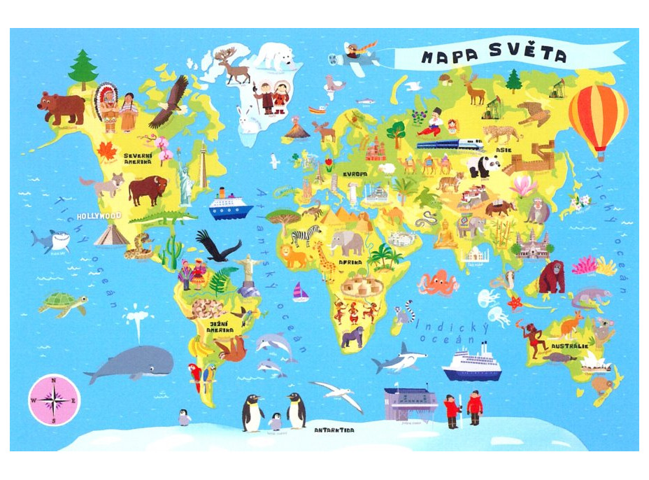 Puzzle Mapa světa - 100 dílků