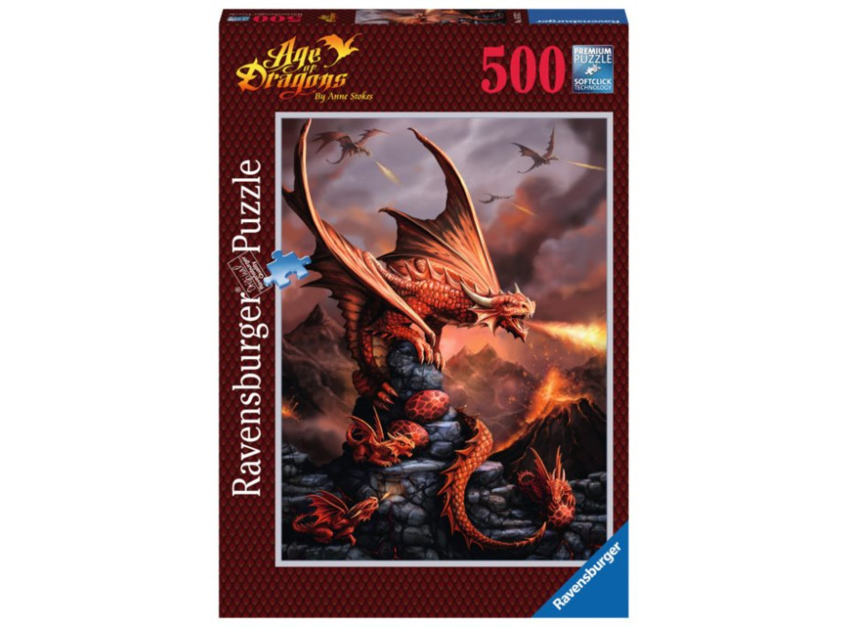 Puzzle Ohnivý drak - 500 dílků