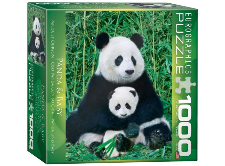Puzzle Panda a mládě - 1000 dílků