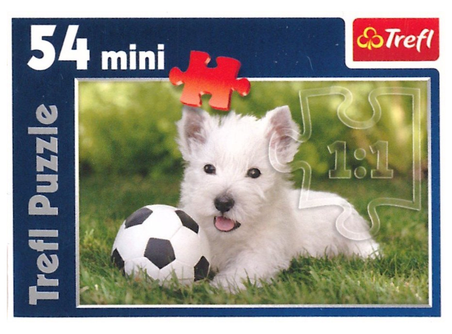 TREFL Puzzle Štěňátko s míčem 54 dílků