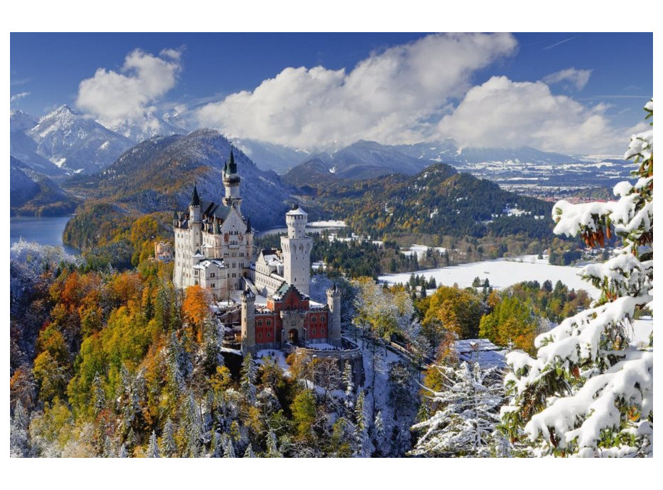 Puzzle Zámek Neuschwanstein v zimě - 3000 dílků