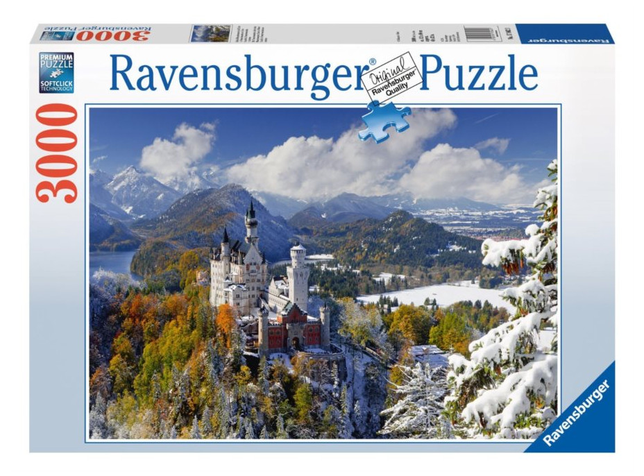 Puzzle Zámek Neuschwanstein v zimě - 3000 dílků