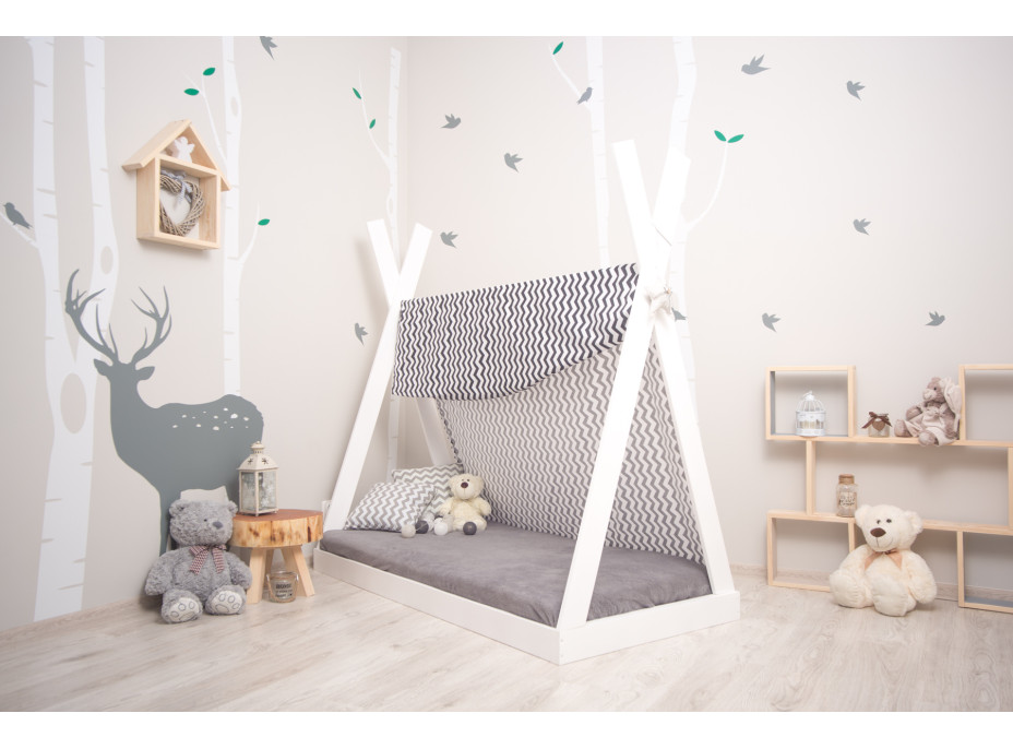 Dětská postel z masivu DOMEČEK TÝPÍ APACHE 120x60 cm