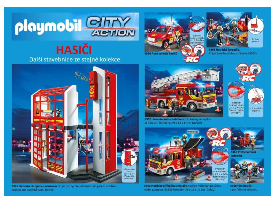 Stavebnice Hasičské auto s žebříkem