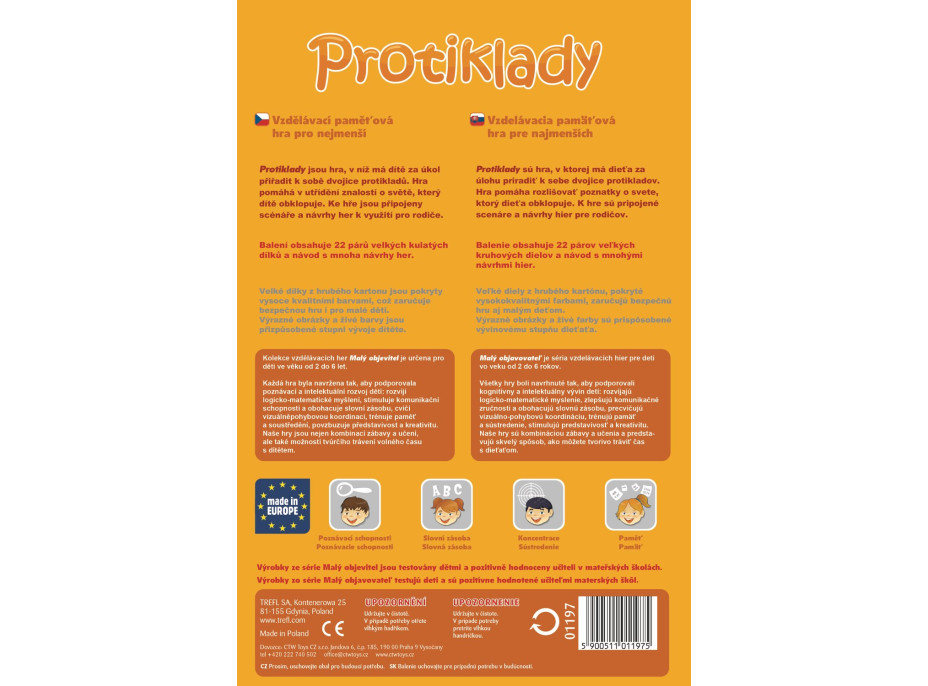 Hra Malý objevitel: Protiklady