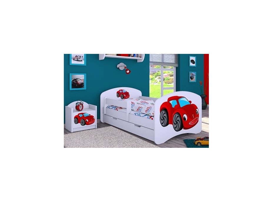 Dětská postel se šuplíkem 140x70cm RED CAR