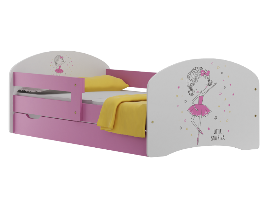 Dětská postel se šuplíky MALÁ BALERÍNA 200x90 cm