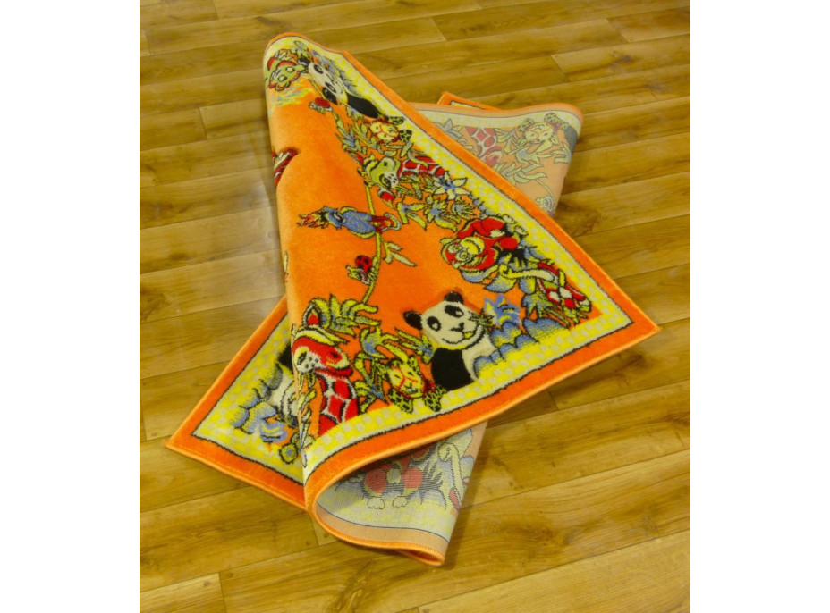 Dětský koberec FUNKY ZOO orange