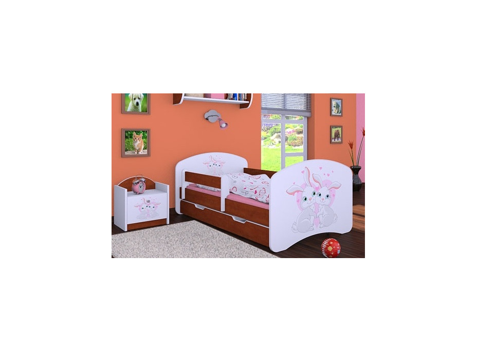 Dětská postel se šuplíkem 140x70cm ZAJÍČCI