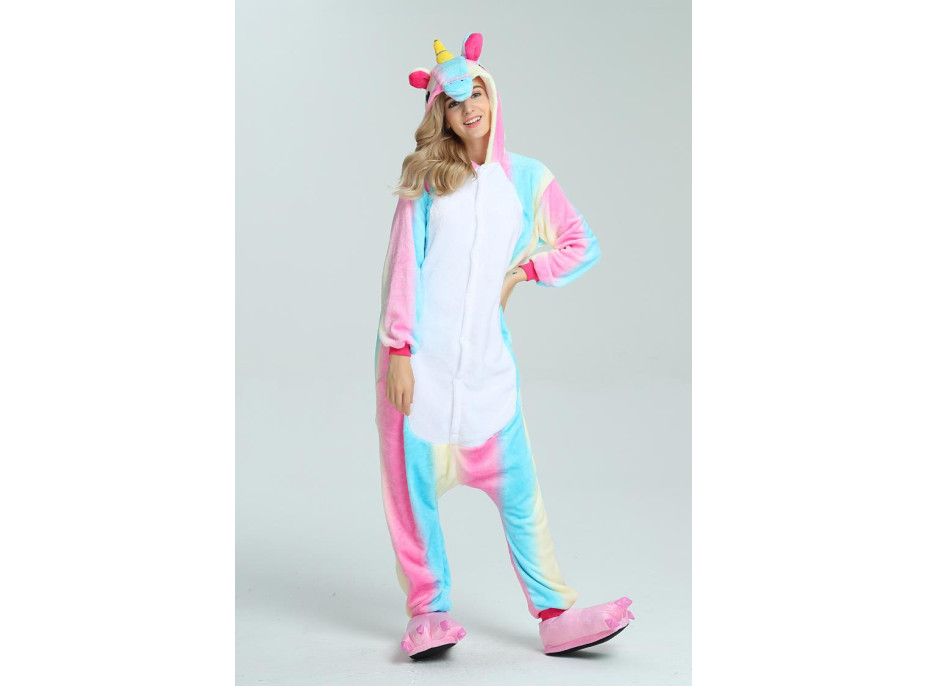 Overal KIGURUMI - jednorožec PINK RAINBOW