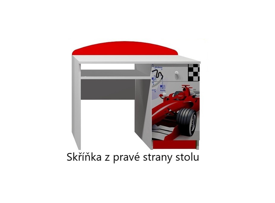 Psací stůl ČERVENÁ FORMULE - TYP A