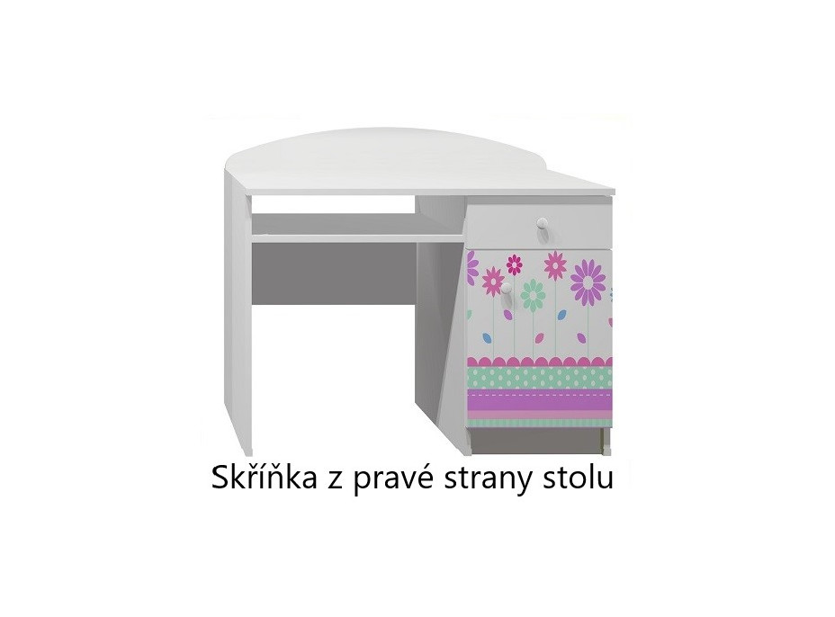 Psací stůl BAREVNÉ KVÍTKY - TYP A