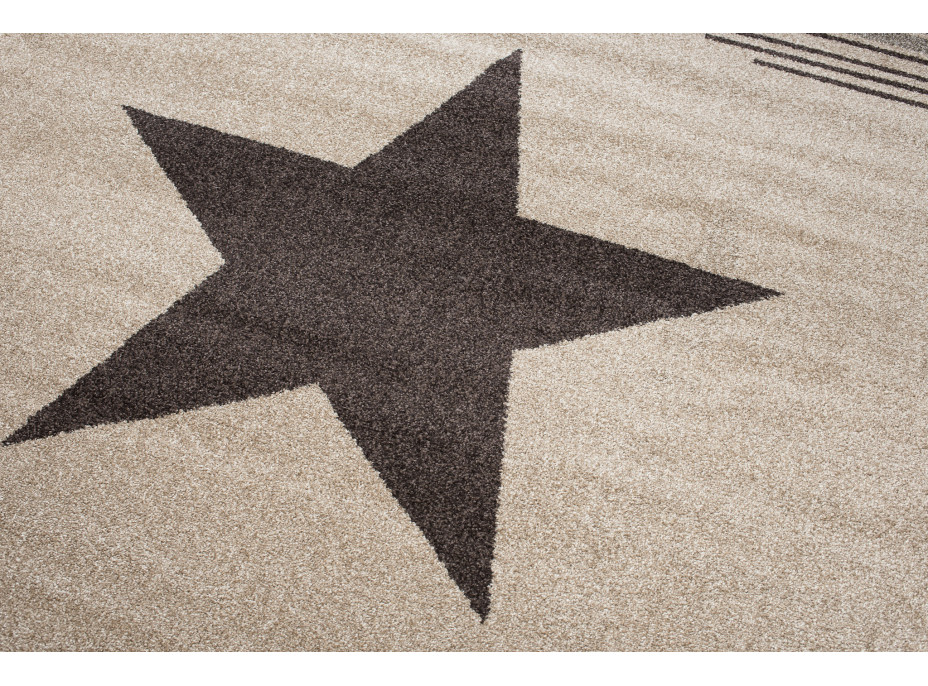 Moderní kusový koberec MAROKO - CENTER STAR béžový L916A
