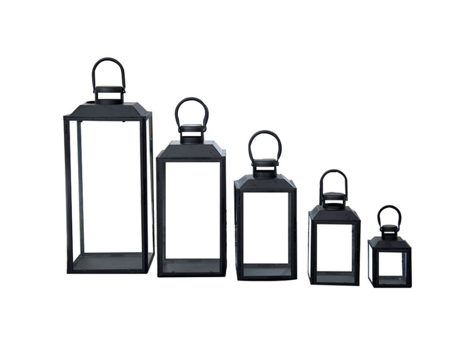 Černé lucerny - 5 kusů