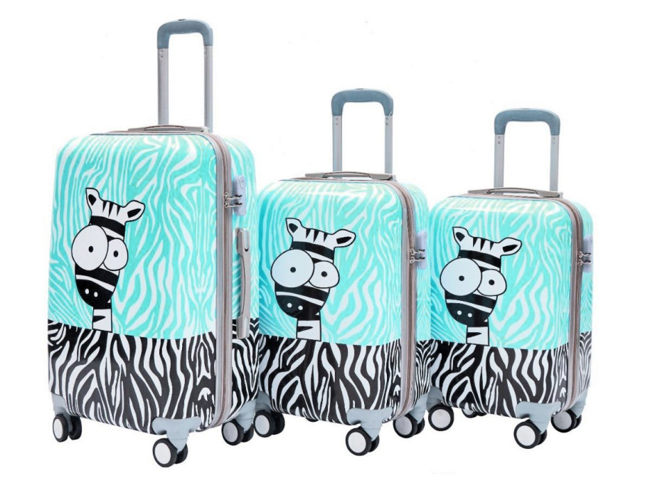 Cestovní kufry ZEBRA - mátové