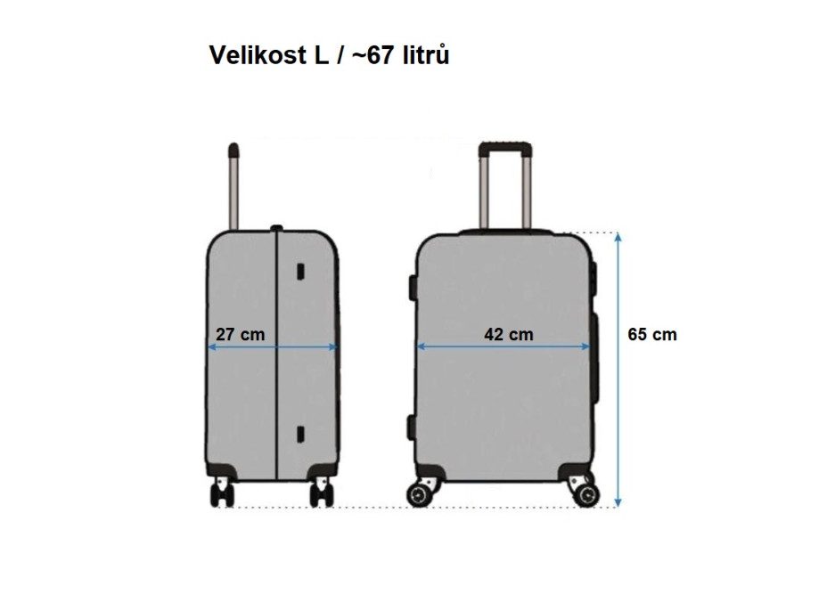 Cestovní kufry ZEBRA - mátové