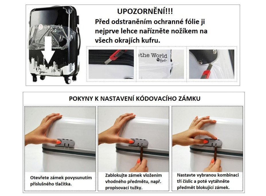 Cestovní kufry ZEBRA - mátové