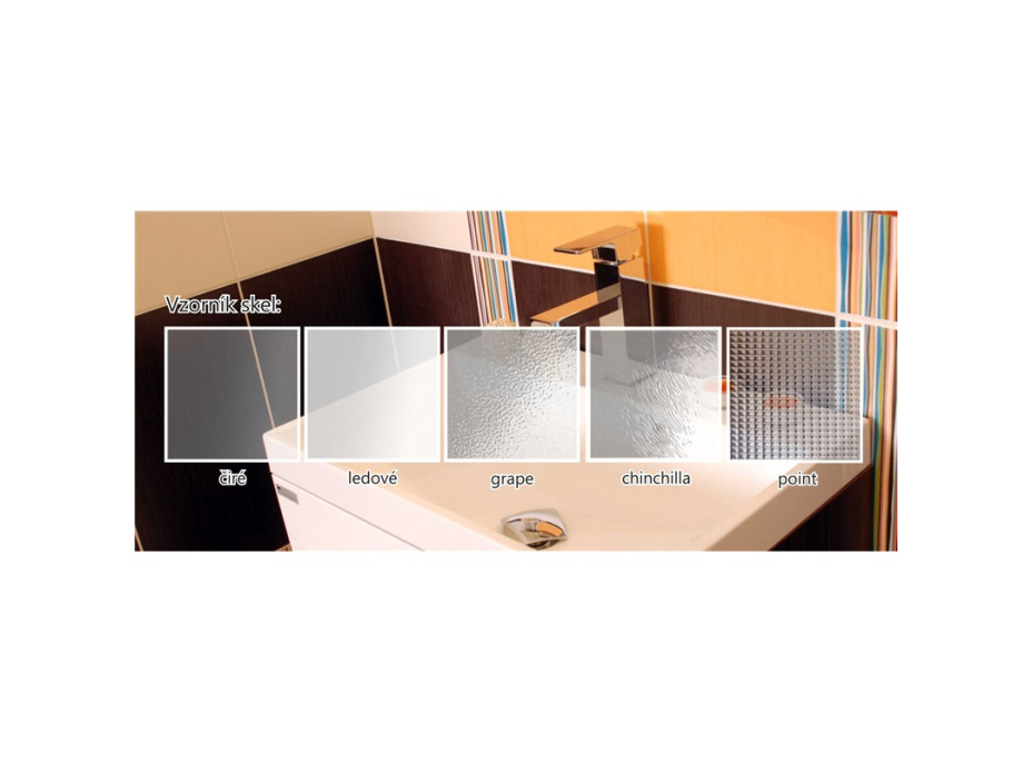 Sprchové dveře zasunovací, Mistica, 120x190 cm, chrom ALU, sklo Chinchilla