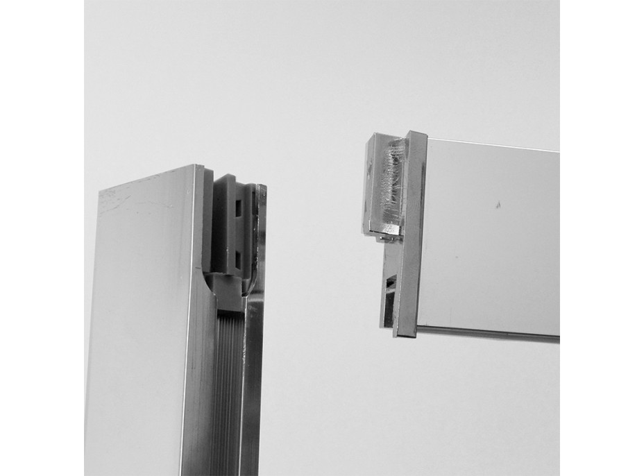 Sprchové dveře, LIMA, dvoukřídlé, lítací, 100 cm, chrom ALU, sklo Point