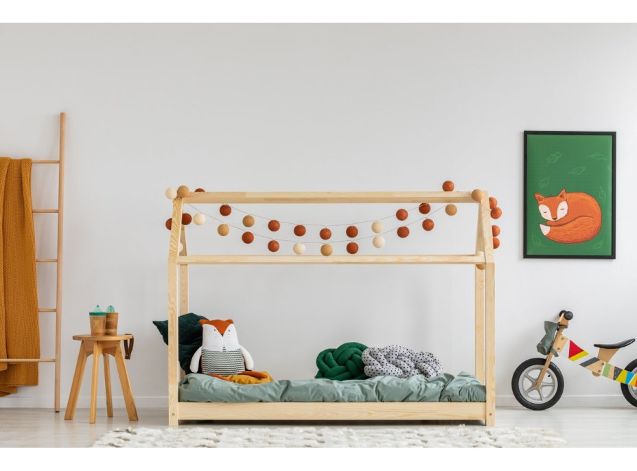 Dětská postel z masivu DOMEČEK - TYP A 180x90 cm