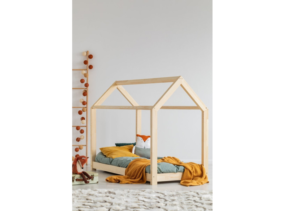 Dětská postel z masivu DOMEČEK - TYP A 160x90 cm